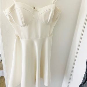 Super cute medium strap white mesh dress from bebe